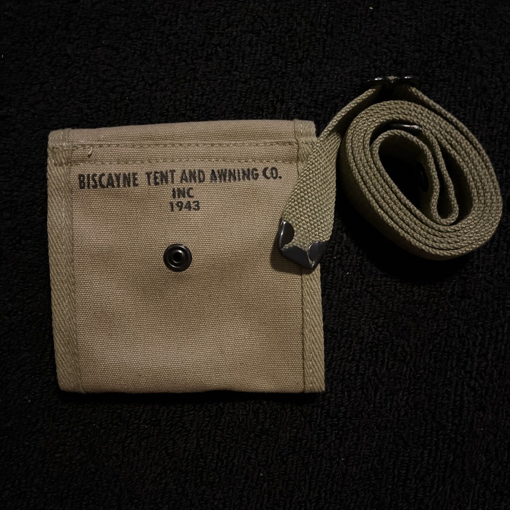 1943 WWII Military Pouch With Strap