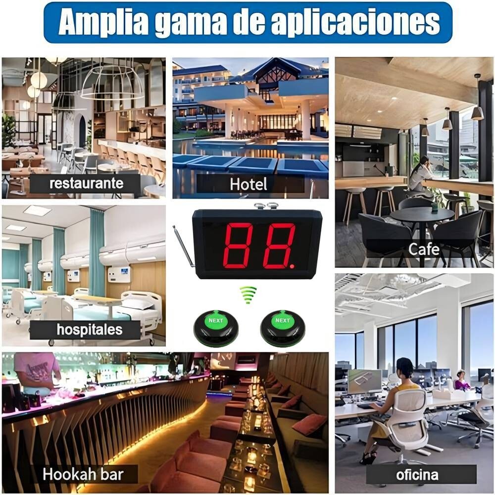 Button Ticket Turno Wireless Guest Waiting System Queue Management Machine