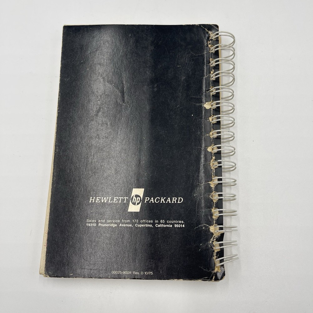 HP-25 Calculator OWNERS HANDBOOK and APPLICATIONS PROGRAMS Manuals 1975