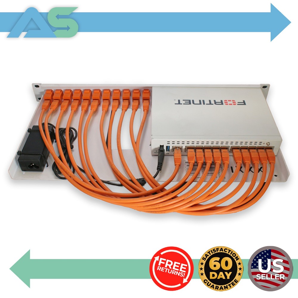 Fortinite Fortigate 60E Network Security Firewall w/ Rack Mountable kit | FG-60E