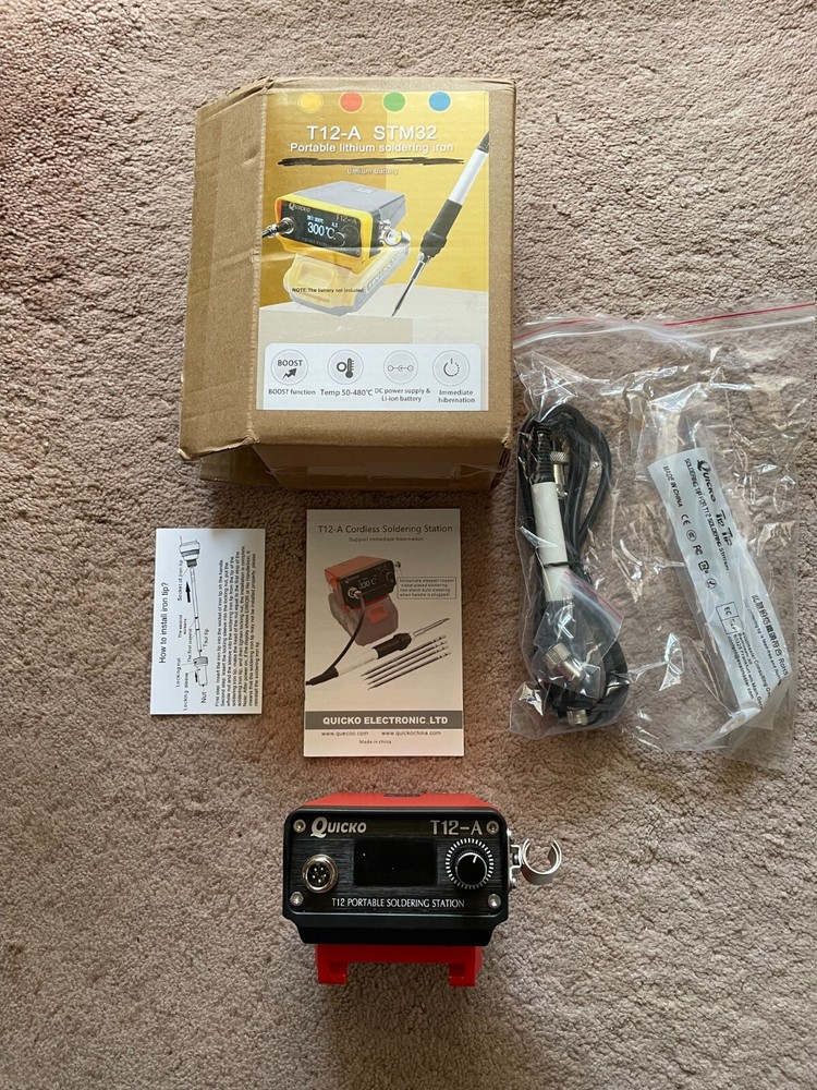 Snap on battery Powered T12 Solder Station 18v 75 Watts