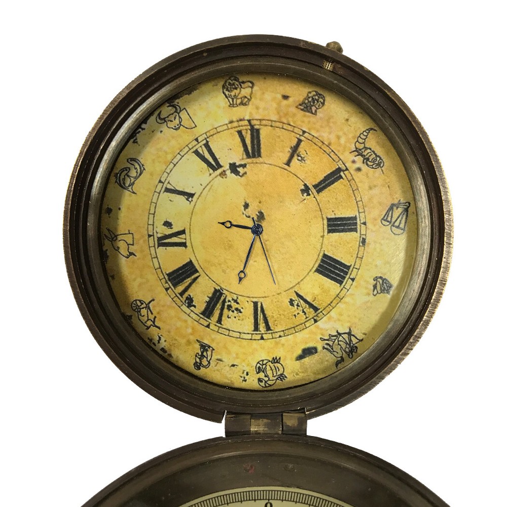 Antiqued Brass Compass