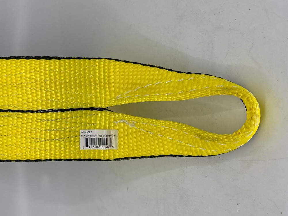 4"X30' Winch Strap with Loop End 2 Pack