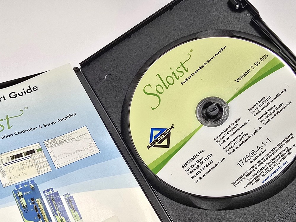 Aerotech Soloist V: 2.55.005 Position Controller Servo Amplifier CD Rom Software