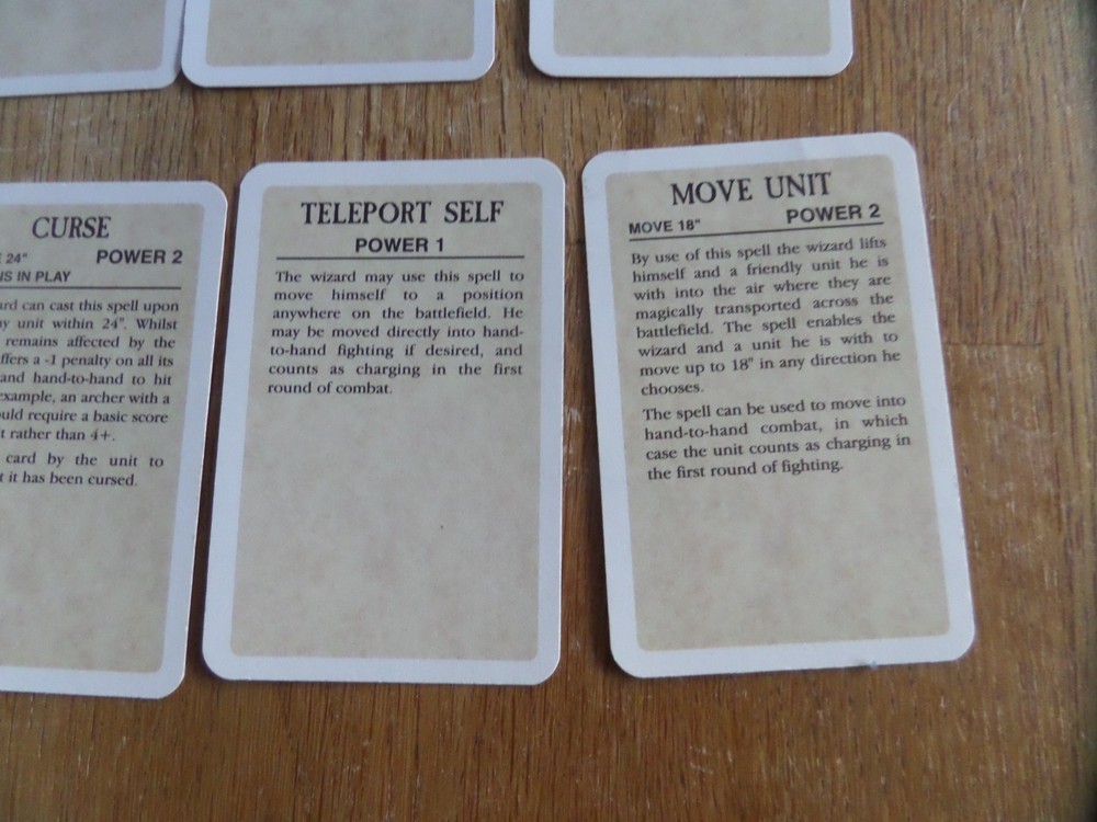 Warhammer Battle Magic Cards x 10
