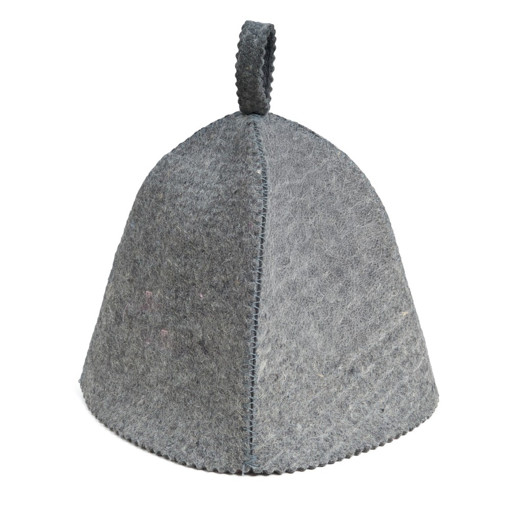 2 Sauna Hats natural wool - matching set for couples