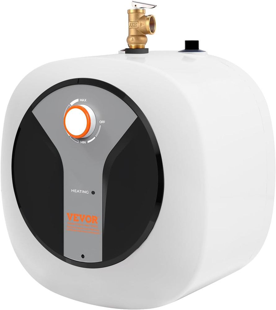 Electric Mini-Tank Water Heater 4-Gallon Tank, 1440W Hot Water Boiler Storage, S