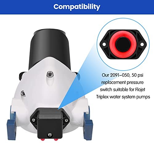 Pump Switch Kit Compatible with Flojet Triplex 2091050 Parts, Equips with 50