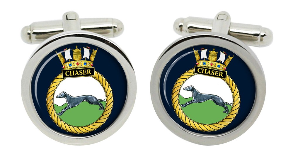 HMS Chaser, Royal Navy Cufflinks in Box