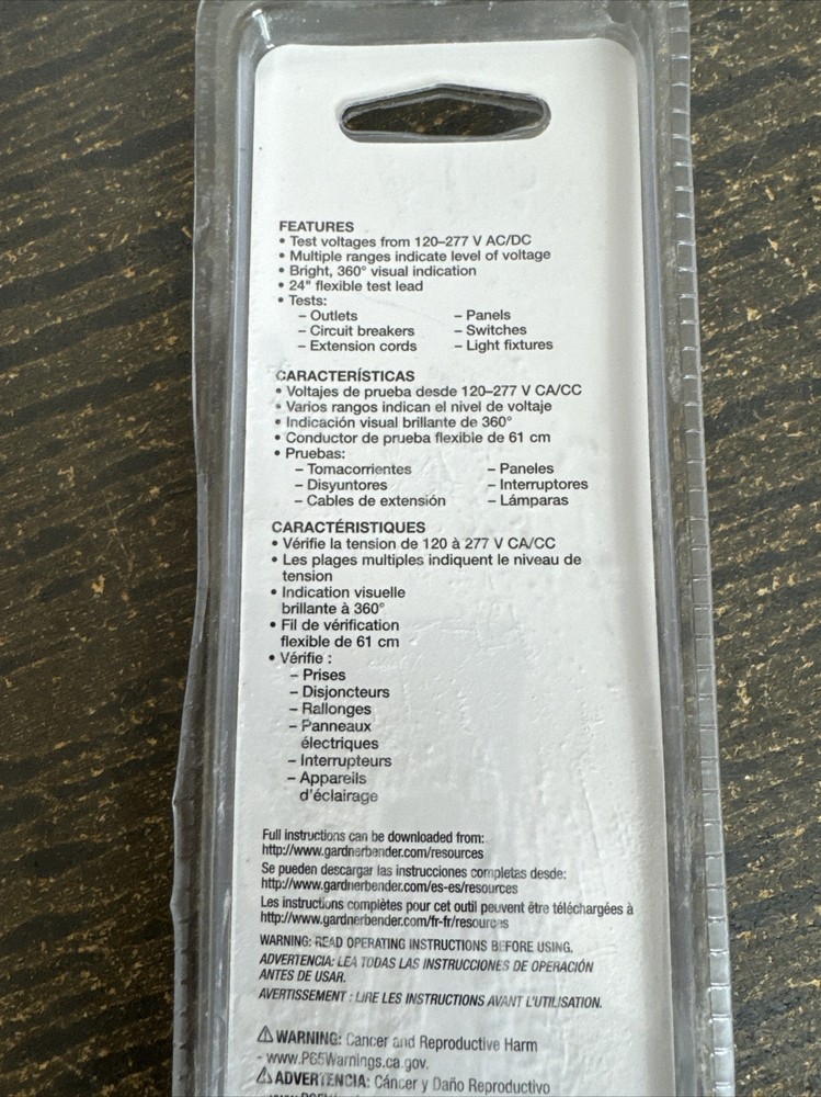 Gardner Bender 4-Way Live Circuit Tester, Model# GET-3213