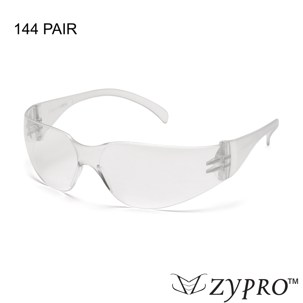 144 PAIR PACK Protective Safety Glasses Clear Work UV400 Z87+