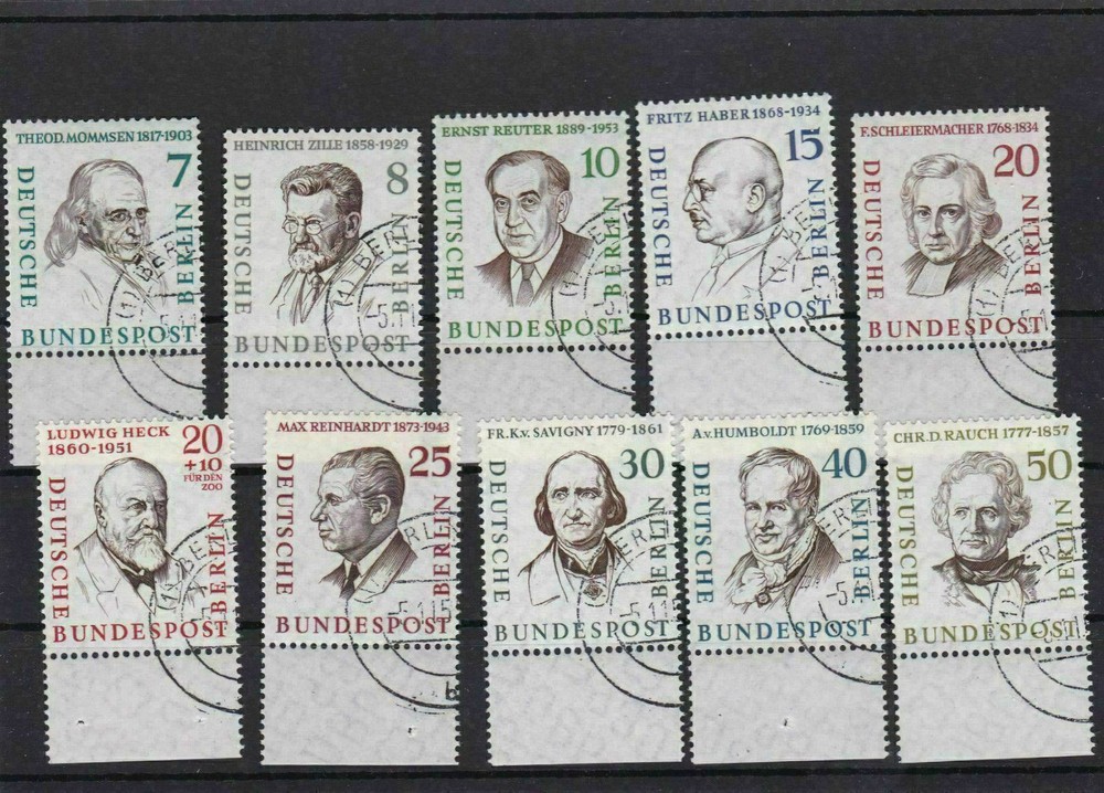 GERMANY 1957 PORTRAITS UNMOUNTED MINT AND USED