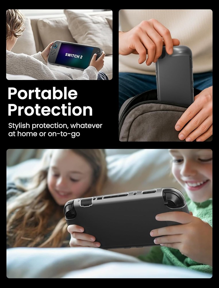 Protective Case for Nintendo Switch 2 Ergonomic Shock-Absorbing Shell
