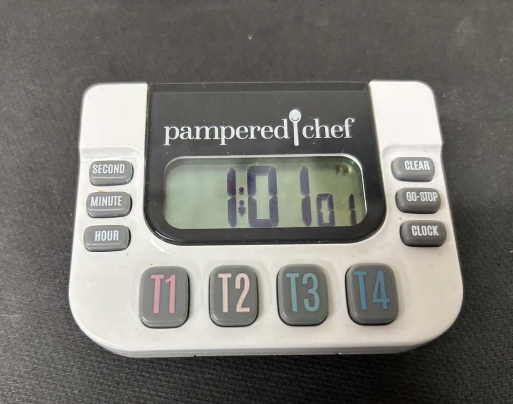 Pampered Chef Digital Kitchen Timer ClipOn or Magnet For View Cloc w/Battery EUC
