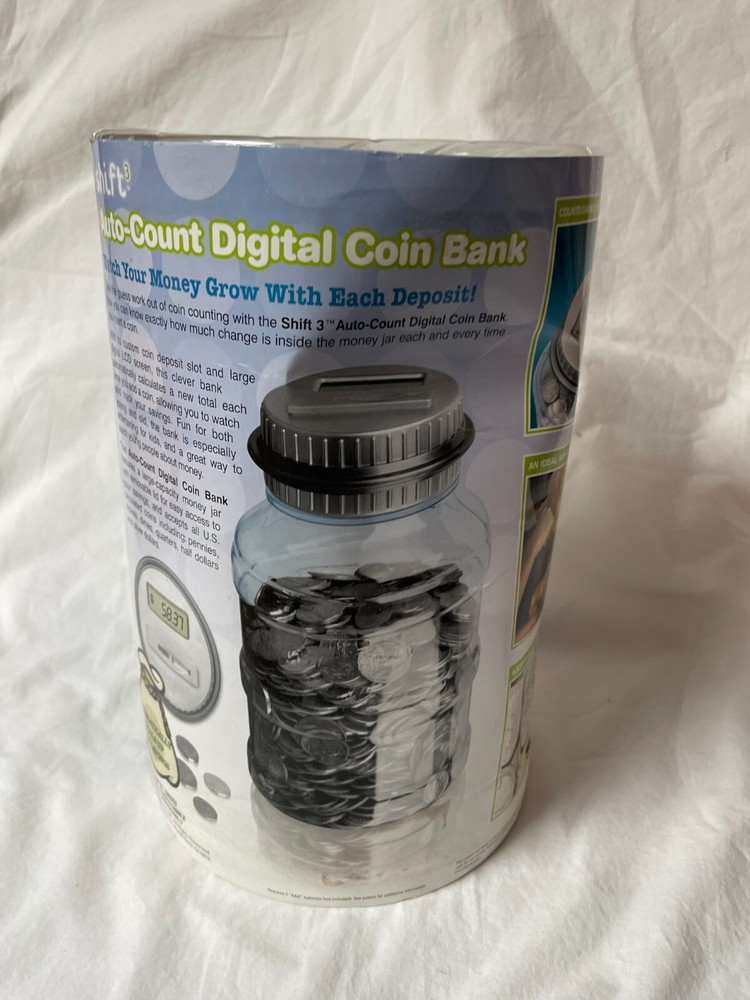 Shift 3 Auto Count Digital Coin Bank (BX64)