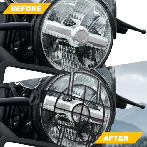Motorcycle Headlight Guard Grille Protector Cover Compatible with Royal