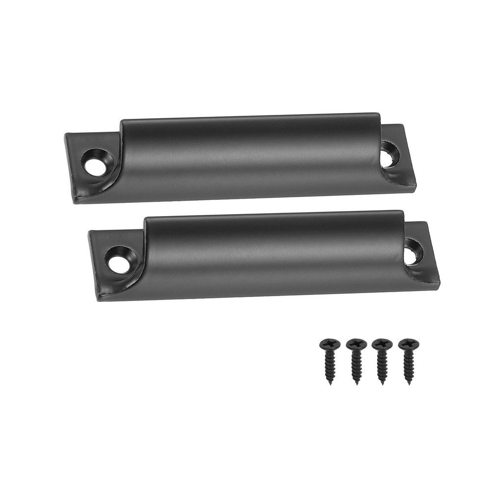 2Pcs Window Sash Lift Handle 3" Hole Center Drawer Push Pull for Home Black