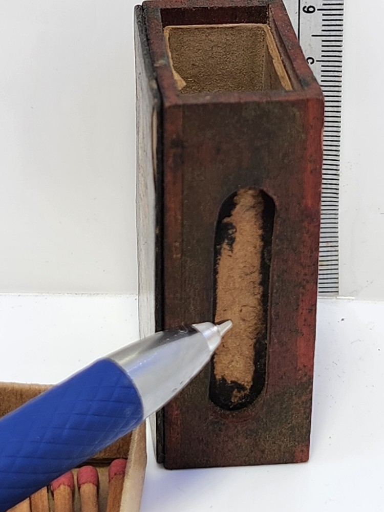 vintage matches wood box