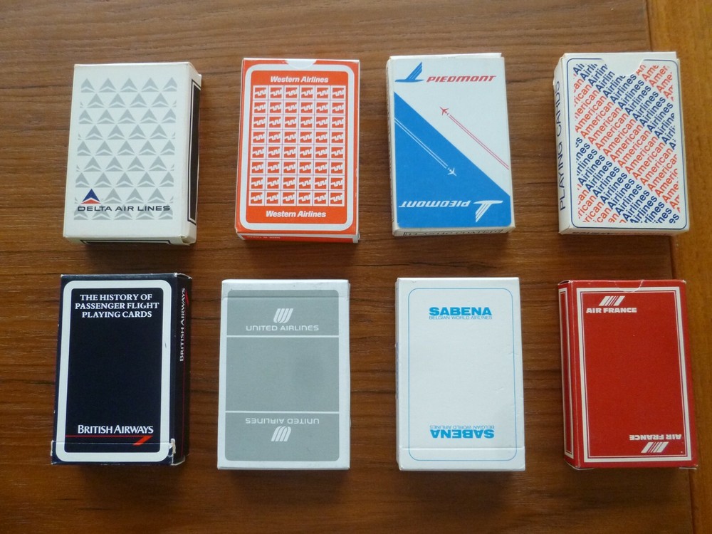 8 decks assorted Airline playing cards