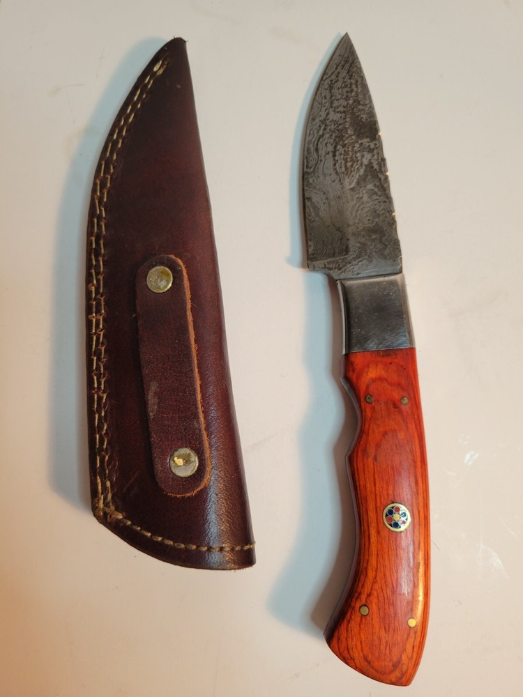 Damascus Fixed Blade Knife with Sheath