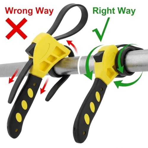 Adjustable Rubber Strap Wrench Set 24" & 19.7" – Multi-Purpose Grip Tool for