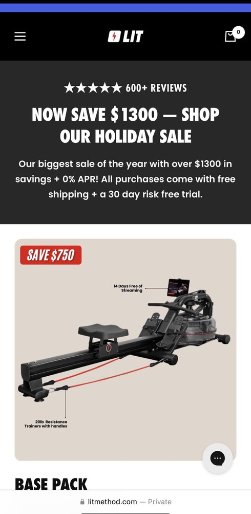 LIT Method Rowing Machine