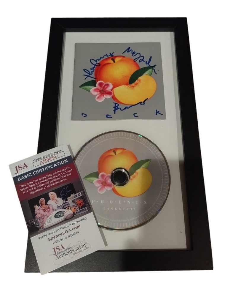 PHOENIX SIGNED BANKRUPT band CD FRAME DISPLAY Thomas Mars+3 autograph JSA COA