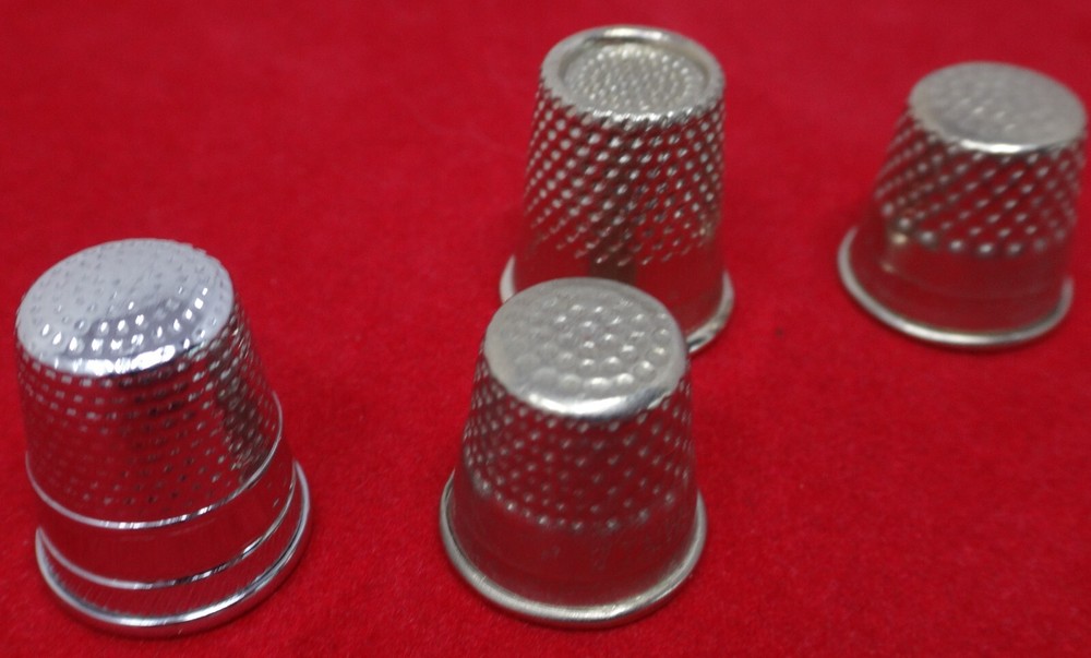 Vintage Silver Thimble Set of Four (4)