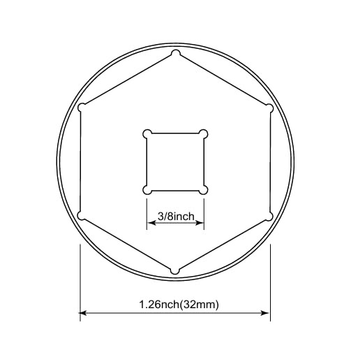 32mm Bike Fork Topcap Socket Tool for Fox Series 32mm, Orange