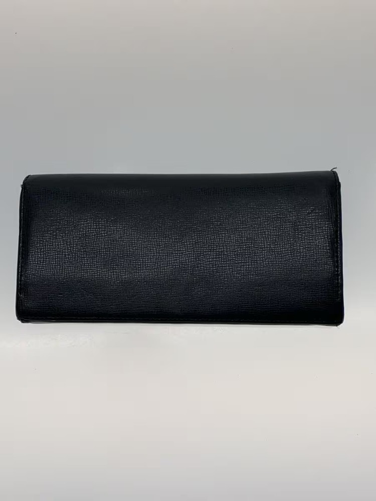 Paul Smith Long Wallet Leather Black Plain Men's