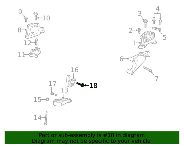 Genuine GM M12x1.75x56 Multi-Purpose Bolt 11610906