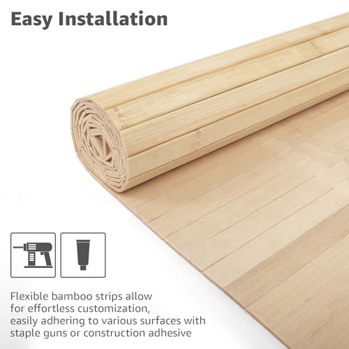 Natural Bamboo Wall Panel for Interior Wall Decor, 48" x 96" Carbonized
