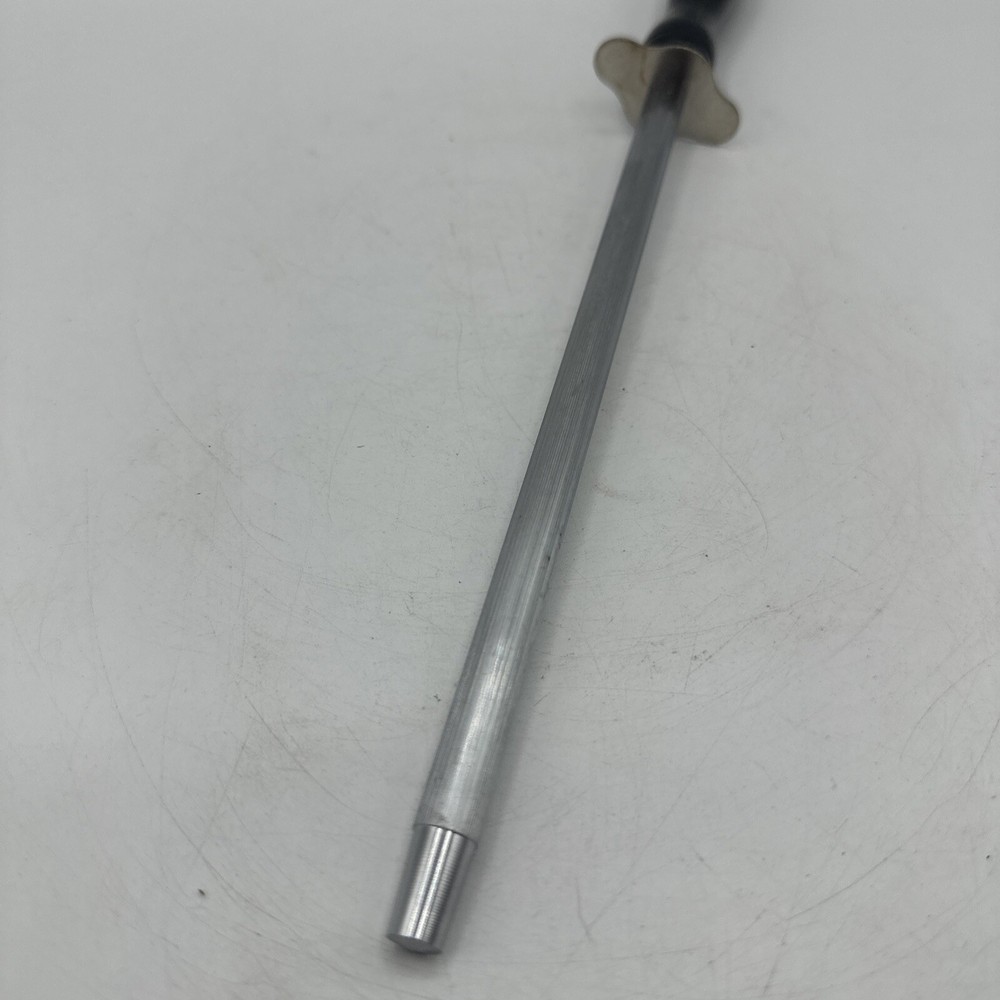 Knife Sharpener Handheld Honing Rod Plastic Black Handle 12" Hangs