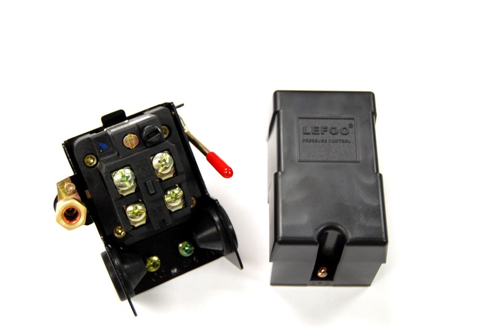 AIR COMPRESSOR PRESSURE SWITCH 95 125 PSI, 4 PORT, 1/4"