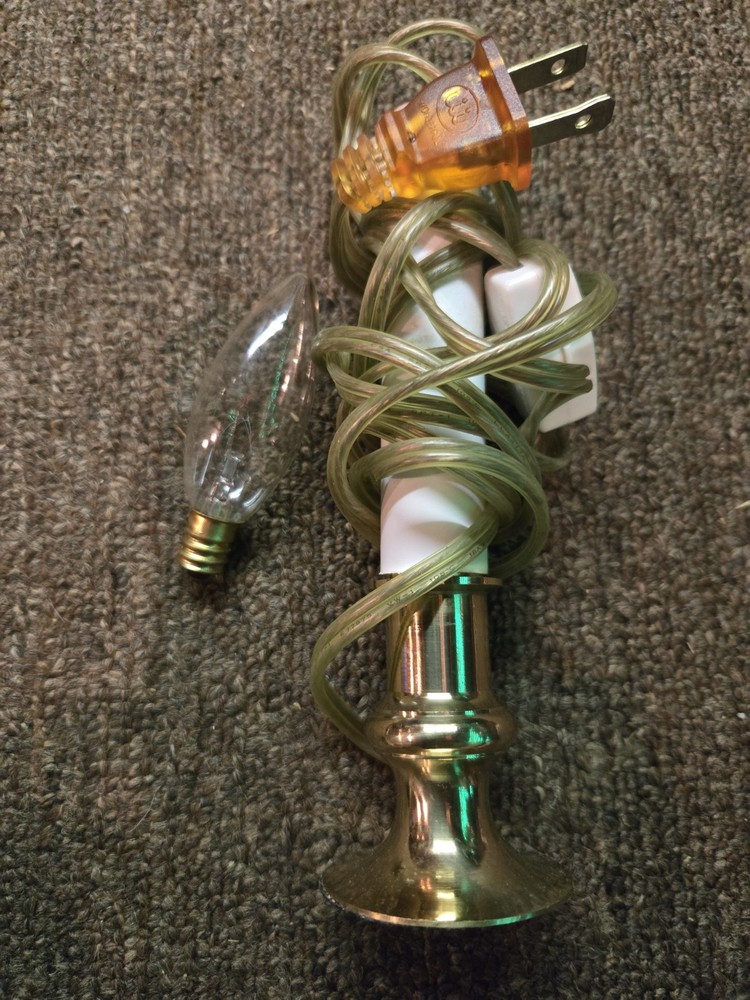 UL Solid Brass Electric Candlestick Polished And Laquered
