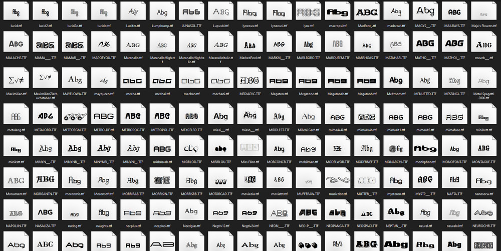 1500 Professional TrueType Fonts - Works with Windows, Mac & Linux .TTF CD-ROM