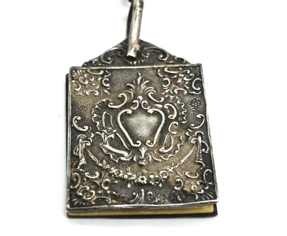 Antique Sterling Silver Dance Card Mempire Notebook Chatelaine
