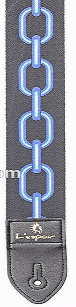 Blue Chain Pattern Adjustable Guitar Strap Electric Christ Free Tracking