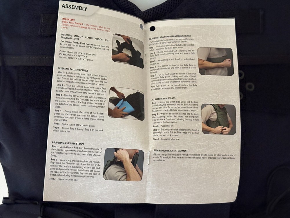 SECOND CHANCE Standard Tactical Armor Carrier Side Open Fix Pocket Medium Navy