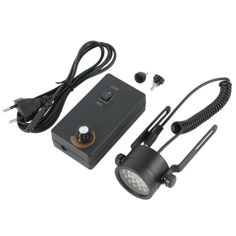 28LED Adjustable Angle Brightness Stereo Microscope Oblique Light Source 90-240V