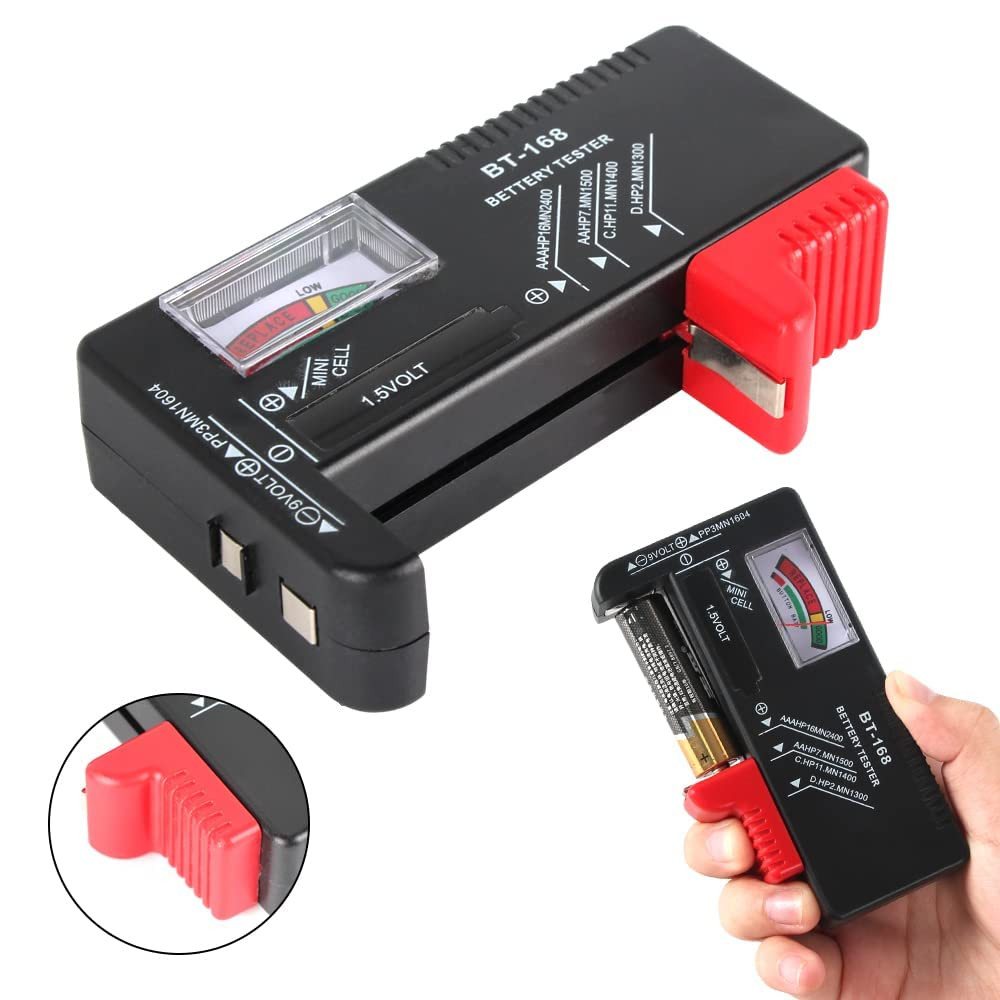 Universal Battery Tester Compatible with AA AAA C D 9V Button Cells