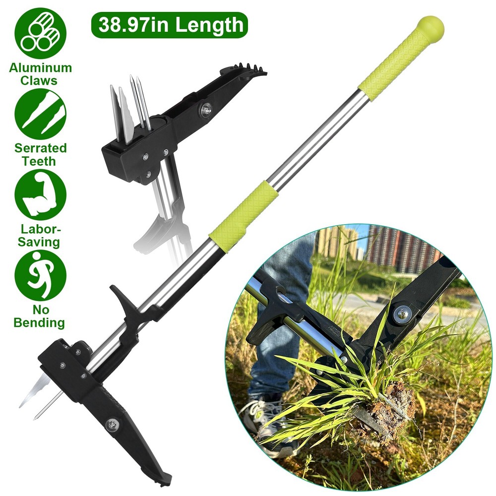 Weeder Stand Up Weed Puller Tool Claw Root Remover Killer Easy Garden Protector