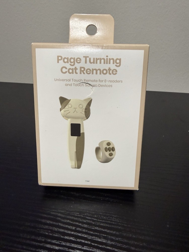 GEMS Universal E-Reader Finger Remote Brown Spots Cat USB-C Motion Controller