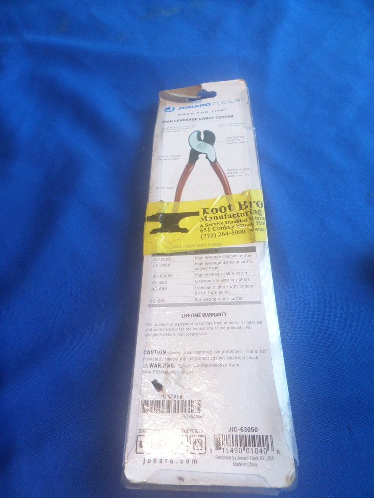 JONARD TOOLS HIGH LEVERAGE CABLE CUTTER JIC-63050 &JIC-2488