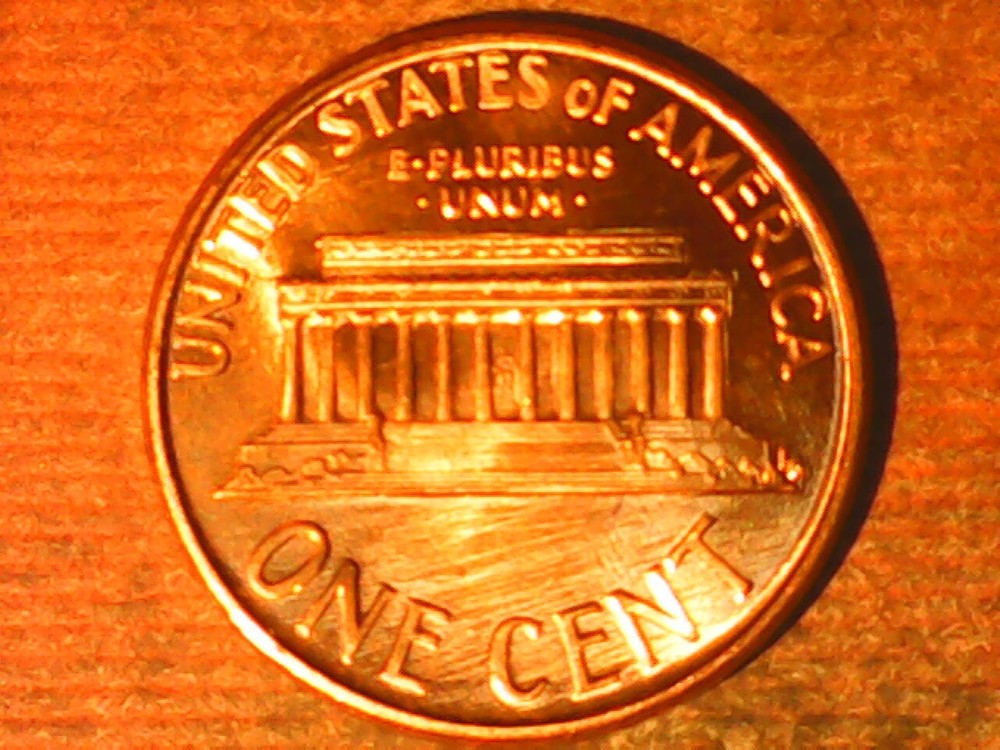 1990 Penny Die Crack Reverse