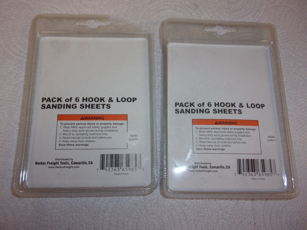 Chicago Electric Multi Tool Triangle Sanding Sheets # 65985, 2 PACKS 12 SHEETS