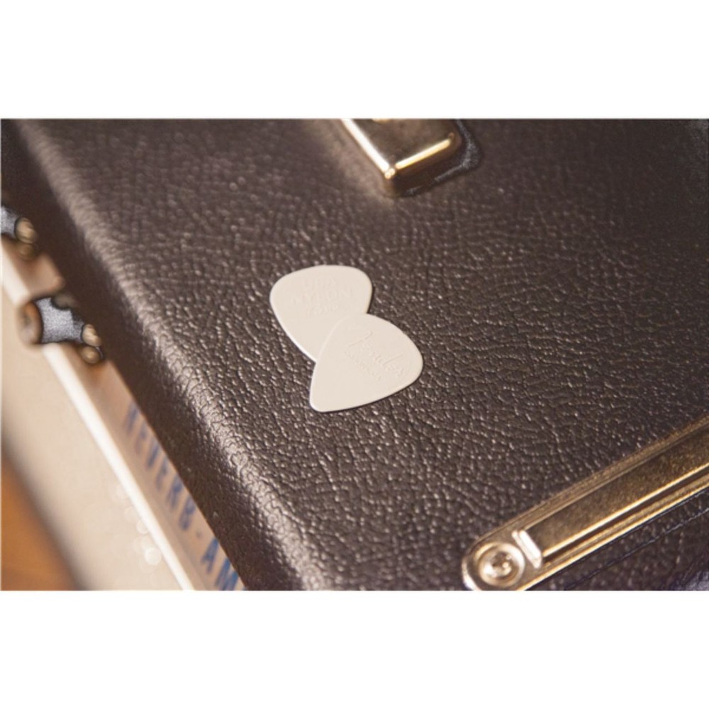 Fender 351 Shape Nylon Guitar Picks, .46mm, White, 12-Pack