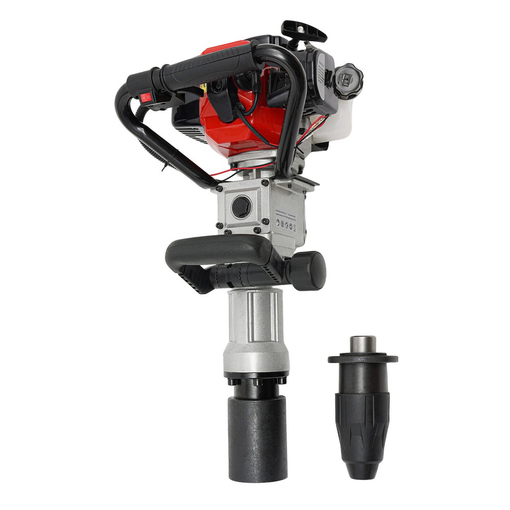 2 Stroke 32.7cc Gas Powered T Post Driver Fence Pile Driver Jack Hammer W/Chisel