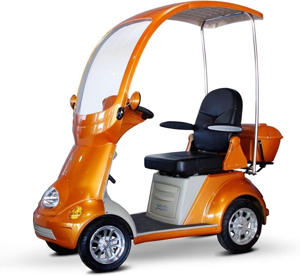 Mobility Scooter with Canopy Color: Orange