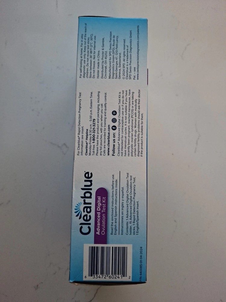 Clearblue Advanced Digital Ovulation Test Kit 15 Ovulation Tests + 1...